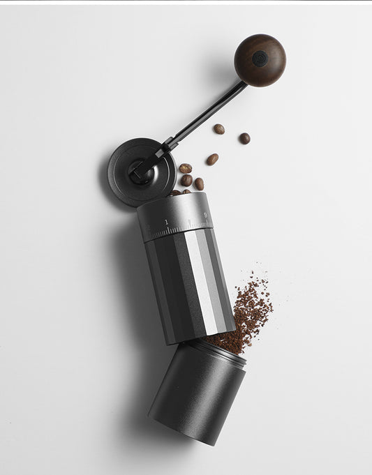 zeroHero Z5 X-FOLD Coffee Hand Grinder in gunmetal grey. Available in Australia at Need More Beans NMB.