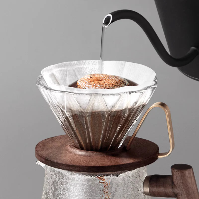 zeroHero Prisma Walnut Glass Dripper
