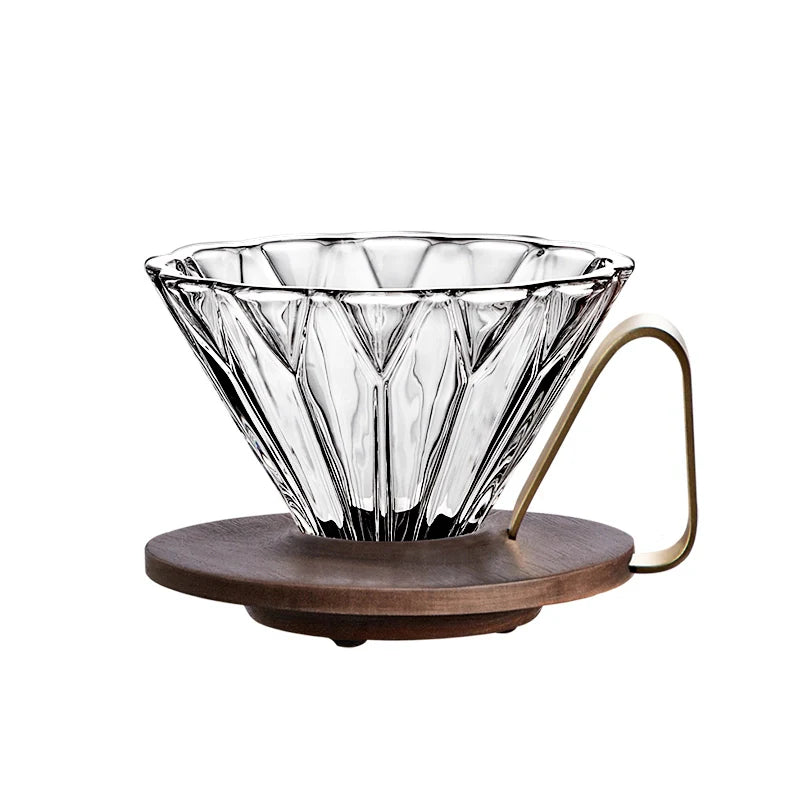 zeroHero Prisma Walnut Glass Dripper